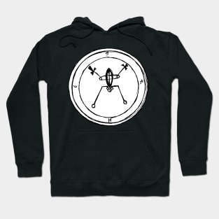 Dark and Gritty Seal of Bael (black on white) Hoodie